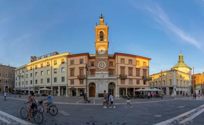Framed Print : View of Torre dell'Orologio in Piazza Tre Martiri, Rimini, Emilia-Romagna, Italy, Europe Framed Print : View of Torre dell'Orologio in Piazza Tre Martiri, Rimini, Emilia-Romagna, Italy, Europe