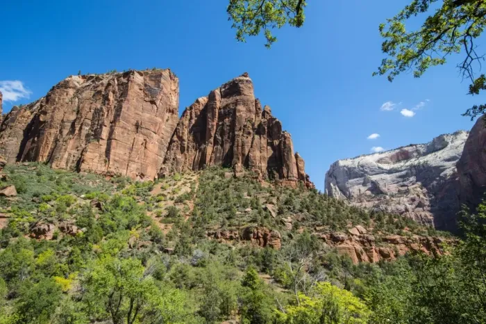 Framed Print : View over the towering cliffs of the Zion National Park, Utah, United States of America, North America Framed Print : View over the towering cliffs of the Zion National Park, Utah, United States of America, North America