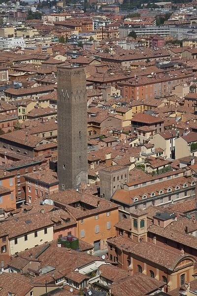 View from the Two Towers of Piazza di Porta Ravegnana, Bologna, Emilia Romagna