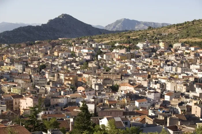 Framed Print : View of the town of Dorgali, Sardinia, Italy, Europe Framed Print : View of the town of Dorgali, Sardinia, Italy, Europe
