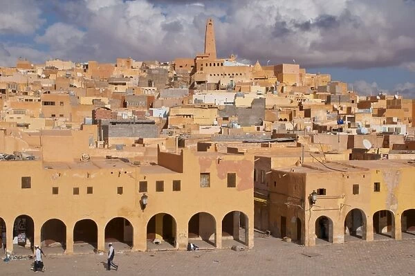 View over the town of Ghardaia, Mozabite capital of M Zab, UNESCO World Heritage Site