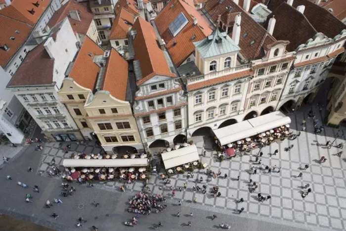 Framed Print : View from Town Hall tower of Old Town Square, Old Town, Prague, Czech Republic, Europe Framed Print : View from Town Hall tower of Old Town Square, Old Town, Prague, Czech Republic, Europe