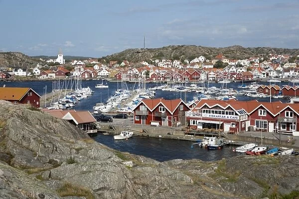 View over town and harbour, Skarhamn, Tjorn, Bohuslan Coast, southwest Sweden, Sweden