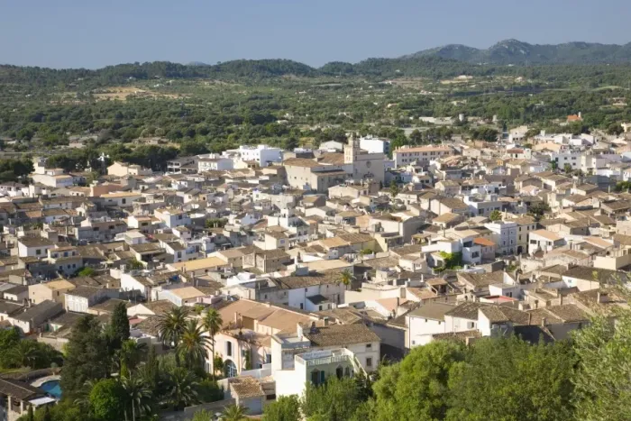 Framed Print : View over town from the Sanctuary of Sant Salvador, Arta, Mallorca, Balearic Islands Framed Print : View over town from the Sanctuary of Sant Salvador, Arta, Mallorca, Balearic Islands