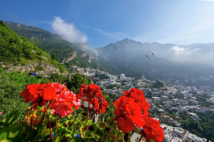 Framed Print : View of the town in Spring, Positano, Amalfi Coast (Costiera Amalfitana), UNESCO World Heritage Site, Campania, Italy, Europe Framed Print : View of the town in Spring, Positano, Amalfi Coast (Costiera Amalfitana), UNESCO World Heritage Site, Campania, Italy, Europe