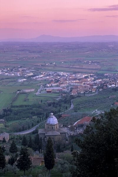 View from the town at sunset