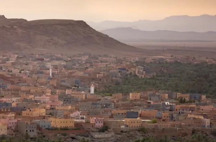 Framed Print : View over the town of Tinerhir at dawn, Morocco, North Africa, Africa Framed Print : View over the town of Tinerhir at dawn, Morocco, North Africa, Africa