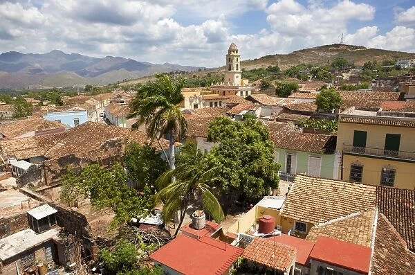 View over towns rooftops and the tower of Iglesia y Convento de San Francisco