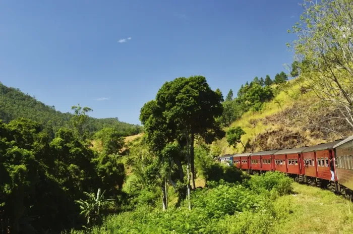 Framed Print : View from train, Central Highlands, Sri Lanka, Asia