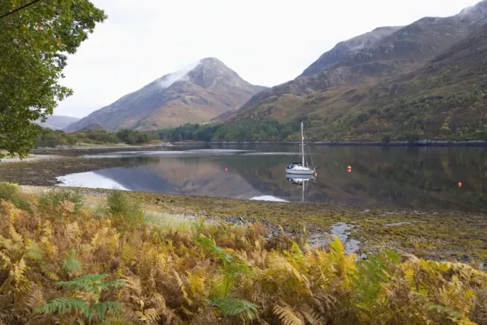 Framed Print : View across the tranquil waters of Loch Leve in autumn, near Fort William Framed Print : View across the tranquil waters of Loch Leve in autumn, near Fort William