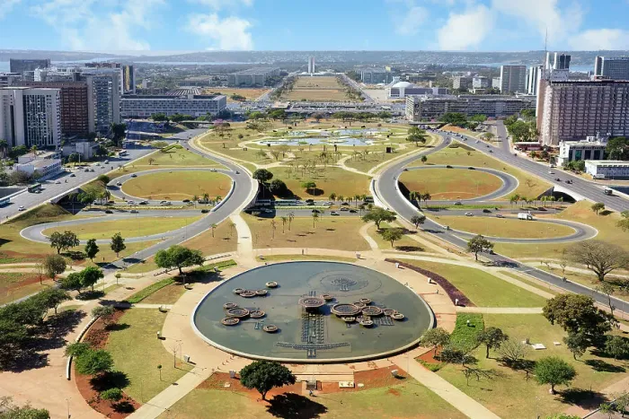 Framed Print : View from the TV Tower over the Monumental Axis or Central Avenue, UNESCO World Heritage Site, Brasilia, Federal district, Brazil, South America Framed Print : View from the TV Tower over the Monumental Axis or Central Avenue, UNESCO World Heritage Site, Brasilia, Federal district, Brazil, South America