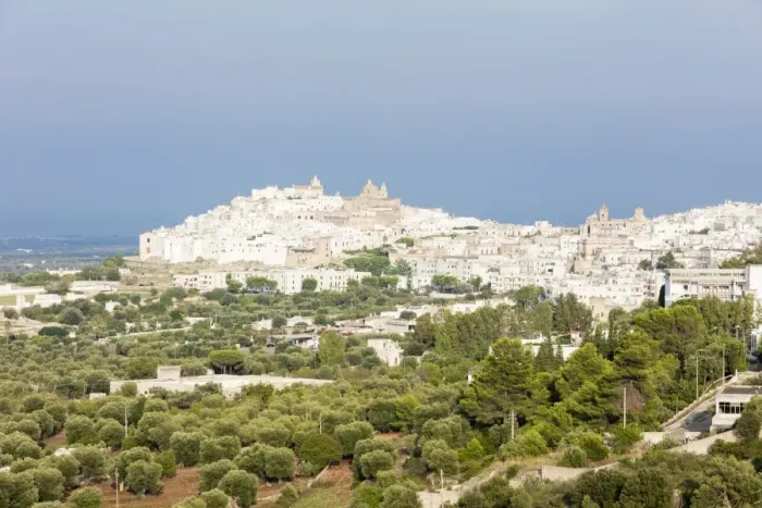 Framed Print : View of typical architecture and white houses of the old medieval town, Ostuni, Province Framed Print : View of typical architecture and white houses of the old medieval town, Ostuni, Province