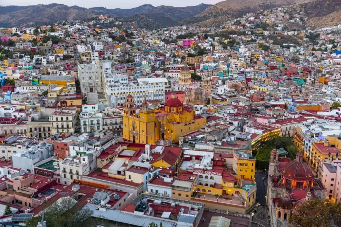 Framed Print : View over the UNESCO World Heritage Site at night, Guanajuato, Mexico, North America Framed Print : View over the UNESCO World Heritage Site at night, Guanajuato, Mexico, North America