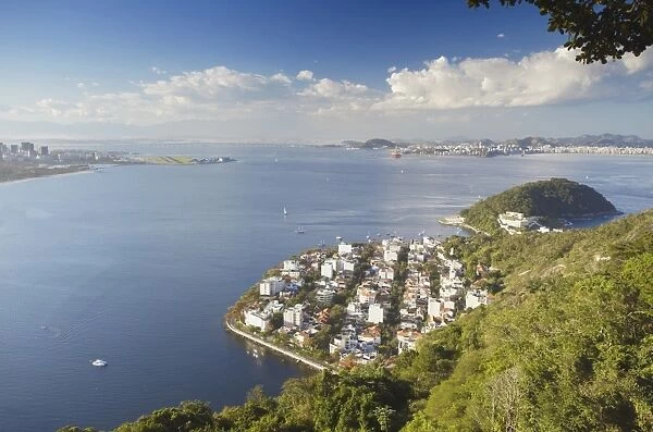 View of Urca with Niteroi in the background, Rio de Janeiro, Brazil, South America