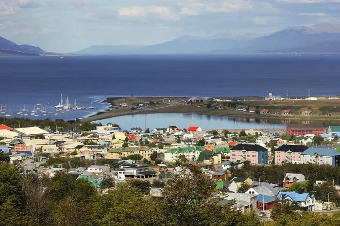 Framed Print : View of Ushuaia, Tierra del Fuego, Patagonia, Argentina, South America Framed Print : View of Ushuaia, Tierra del Fuego, Patagonia, Argentina, South America