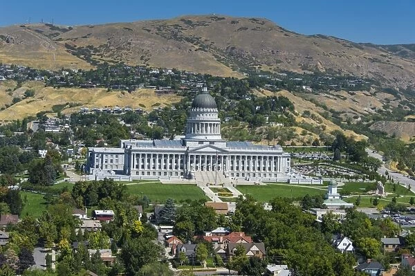 View over the Utah State Capitol, Salt Lake City, Utah, United States of America, North America