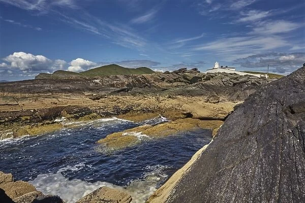 A view of Valentia Island lighthouse, Valentia Island, Skelligs Ring, Ring of Kerry