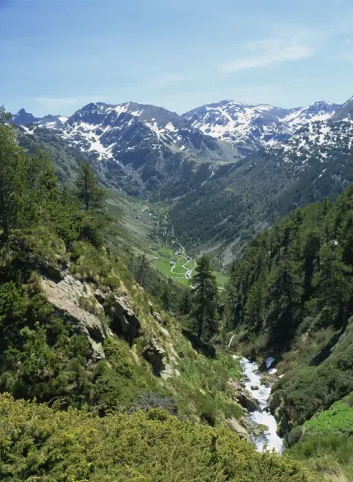 Framed Print : View towards Vall d Incles and El Siscaro, Riu de Cabana Sorda Ravine Framed Print : View towards Vall d Incles and El Siscaro, Riu de Cabana Sorda Ravine