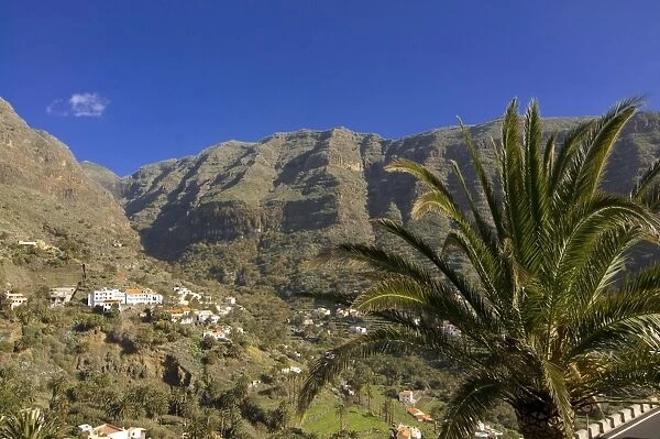 View over Valle Gran Rey, La Gomera, Canary Islands, Spain, Europe