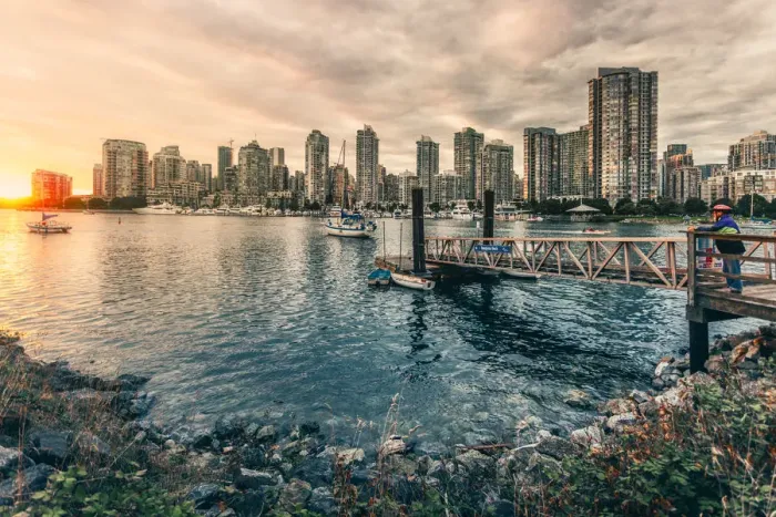 Framed Print : View of Vancouver skyline as viewed from Millbank, Vancouver, British Columbia, Canada Framed Print : View of Vancouver skyline as viewed from Millbank, Vancouver, British Columbia, Canada