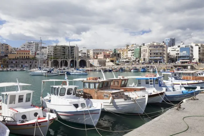 Framed Print : View from Venetian harbour, Iraklion (Heraklion) (Iraklio), Crete, Greek Islands, Greece, Europe Framed Print : View from Venetian harbour, Iraklion (Heraklion) (Iraklio), Crete, Greek Islands, Greece, Europe