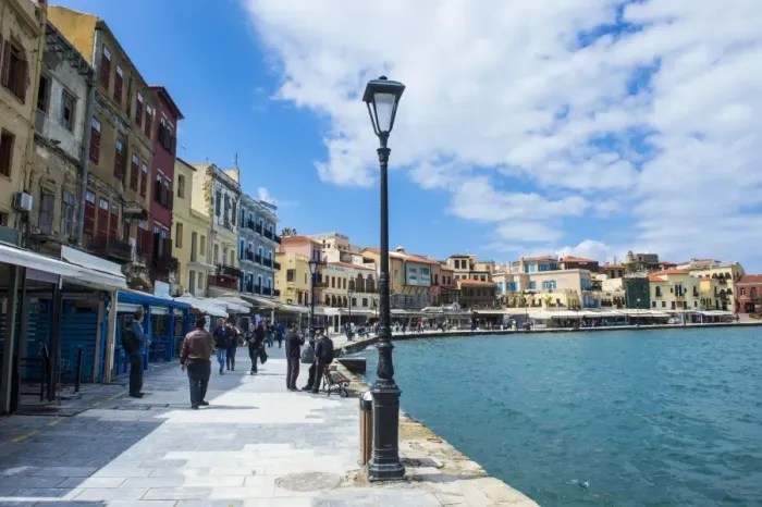 Framed Print : View of the Venetian port of Chania, Crete, Greek Islands, Greece, Europe Framed Print : View of the Venetian port of Chania, Crete, Greek Islands, Greece, Europe