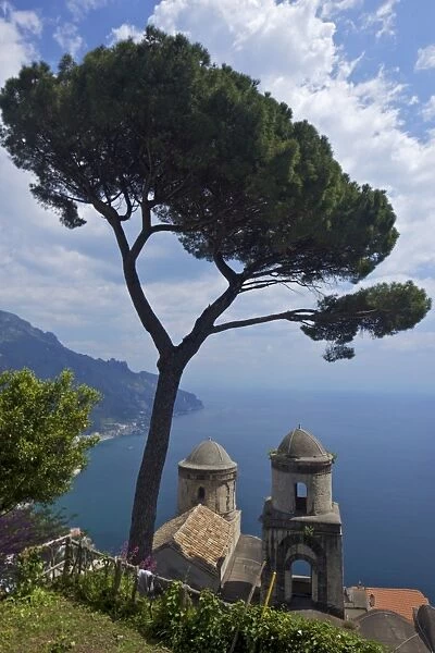 View from Villa Rufolo Gardens, Ravello, Amalfi, UNESCO World Heritage Site