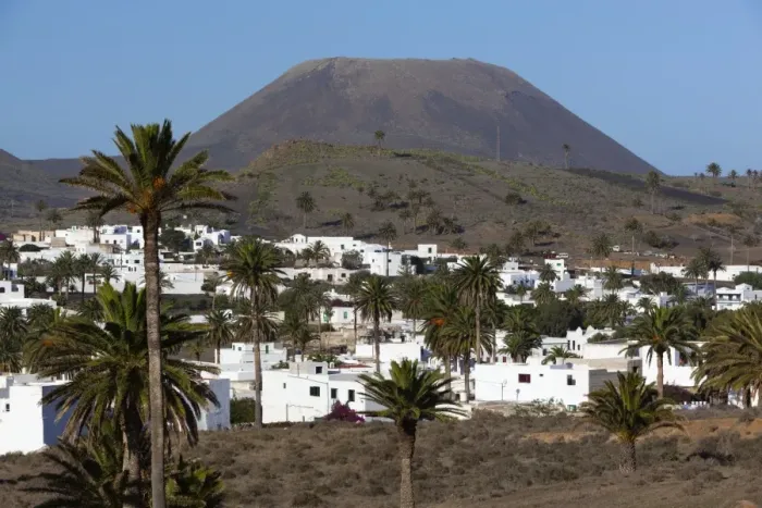 Framed Print : View over village, Haria, Lanzarote, Canary Islands, Spain Framed Print : View over village, Haria, Lanzarote, Canary Islands, Spain