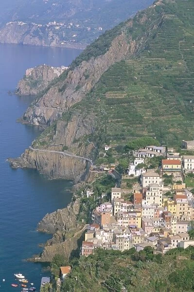 View over village of Riomaggiore