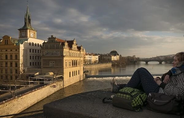 View over Vltava River, Prague, Czech Republic, Europe