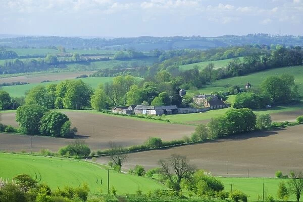 View from Walbury Hill to Hampshire on the Berkshire  /  Hampshire border, England, UK