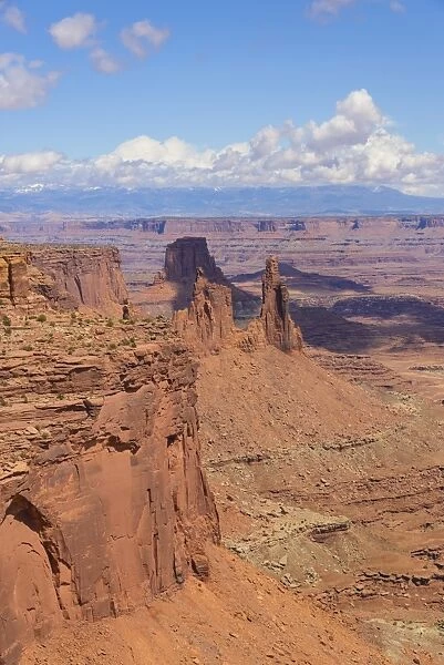 View of Washerwoman Arch, Islands in the Sky, Canyonlands National Park, Utah, United States of America, North America