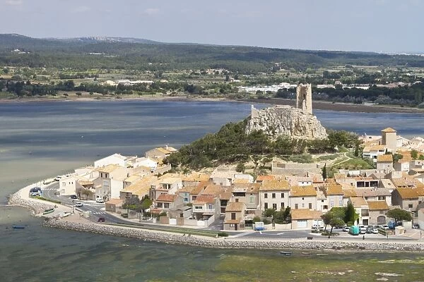 View of the watchtower at Gruissan in Languedoc-Roussillon, France, Europe