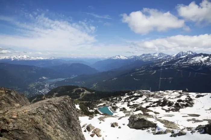 Framed Print : View from the top of Whistler Mountain, Whistler, British Columbia, Canada, North America Framed Print : View from the top of Whistler Mountain, Whistler, British Columbia, Canada, North America