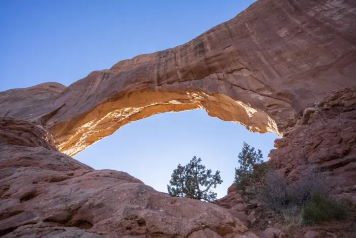 Framed Print : View through Windows Arch, Arches National Park, Utah, United States of America Framed Print : View through Windows Arch, Arches National Park, Utah, United States of America