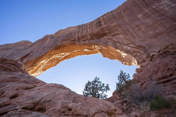 View through Windows Arch, Arches National Park, Utah, United States of America