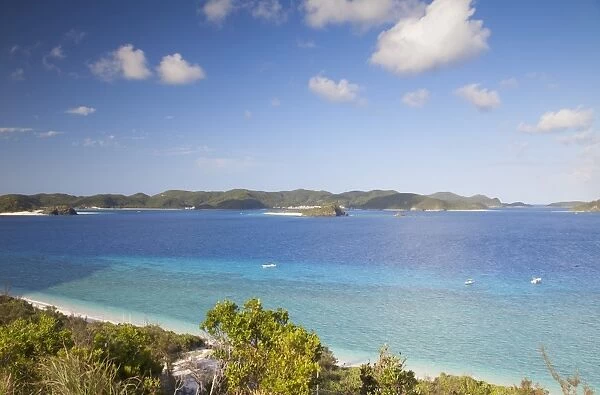 View of Zamami Island from Aka Island, Kerama Islands, Okinawa, Japan, Asia