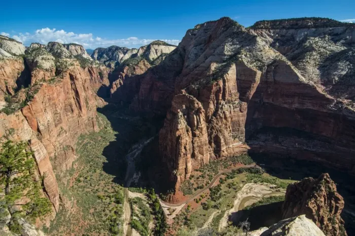 Framed Print : View over the Zion National Park from Angels Landing, Zion National Park, Utah, United States of America, North America