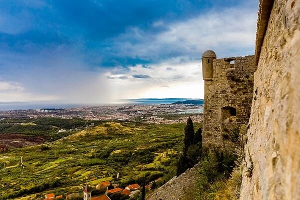 Views from the Fortress of Klis, where Game of Thrones was filmed, Croatia, Europe