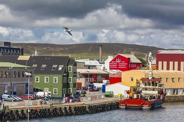Views of the port of Lerwick, Shetland Islands, Scotland, United Kingdom, Europe