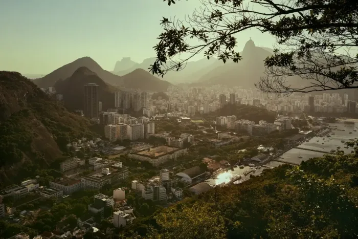 Framed Print : Views of Rio de Janeiro and Christ the Redeemer from Sugarloaf mountain (Pao de Acuca) at sunset Framed Print : Views of Rio de Janeiro and Christ the Redeemer from Sugarloaf mountain (Pao de Acuca) at sunset