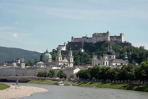 Views with Salzach River, Salzburg, Austria, Europe