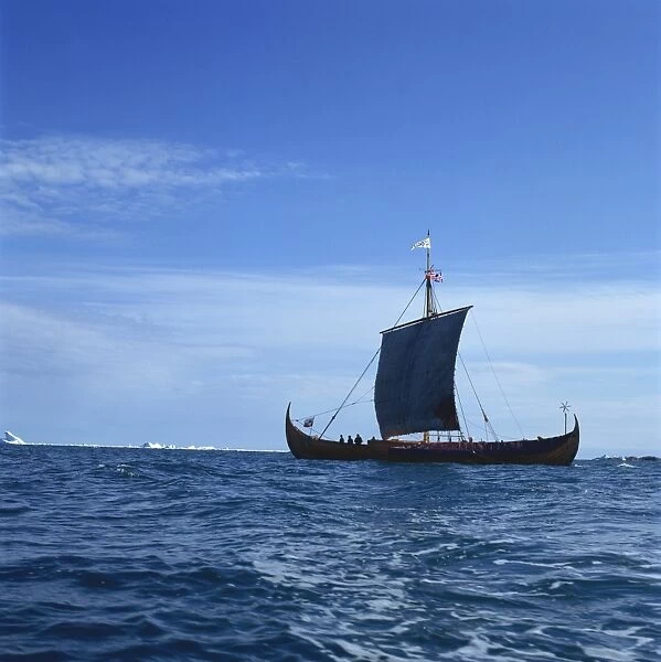 Viking ship, Gaia, replica of the Gokstad, Greenland, Polar Regions