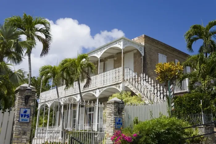Framed Print : Villa Notman in Kongens Quarter, Charlotte Amalie, St. Thomas Island, U. S. Virgin Islands, West Indies, Caribbean, Central America
