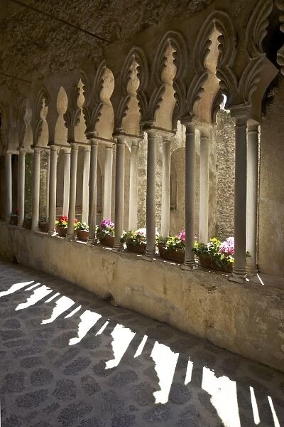 Villa Rufolo cloisters in Ravello, Amalfi Coast, UNESCO World Heritage Site