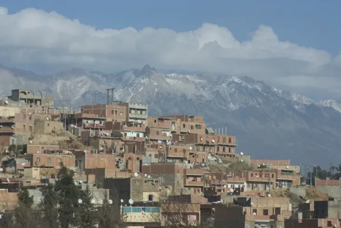 Framed Print : Village at the base of the Kabylie Mountains, Algeria, North Africa, Africa Framed Print : Village at the base of the Kabylie Mountains, Algeria, North Africa, Africa