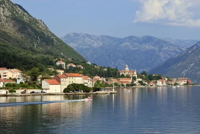 Framed Print : Village, Bay of Kotor, UNESCO World Heritage Site, Montenegro, Europe Framed Print : Village, Bay of Kotor, UNESCO World Heritage Site, Montenegro, Europe
