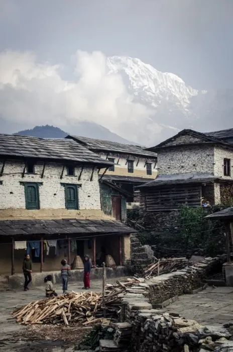 Framed Print : The village of Ghandruk, with Annapurna South in the background, Annapurna Conservation Area, Nepal, Himalayas, Asia Framed Print : The village of Ghandruk, with Annapurna South in the background, Annapurna Conservation Area, Nepal, Himalayas, Asia
