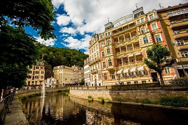 The village of Karlovy Vary, Bohemia, Czech Republic, Europe