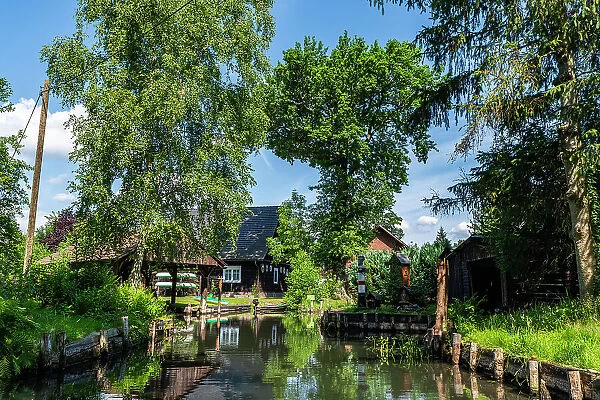 Village of Lehde in the UNESCO Biosphere Reserve, Spree Forest, Brandenburg, Germany, Europe